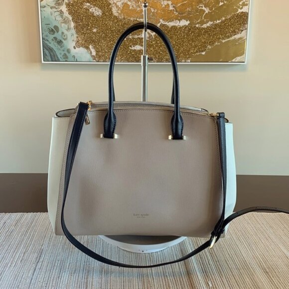 Kate Spade leather satchel with removable shoulder/crossbody strap EUC - Picture 1 of 10